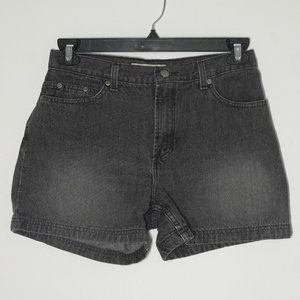 Vintage Faded Glory Black Wash Mom Jean Shorts